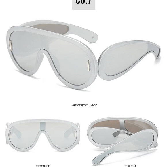 Luxury Y2K Cyberpunk Sunglasses - Oversized Eyewear Sun Protection - UV400 - Picture 5 of 5